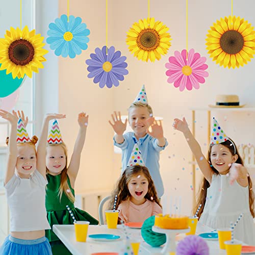 Watinc Sunflower Yard Sign Hanging Ornaments Daisy Waterproof Sunshine Lawn Signs Summer Fall Party Decorations Supplies Photo Props For Outdoor Farmhouse Garden Tree Wall With Stakes & Ribbons #TOP4