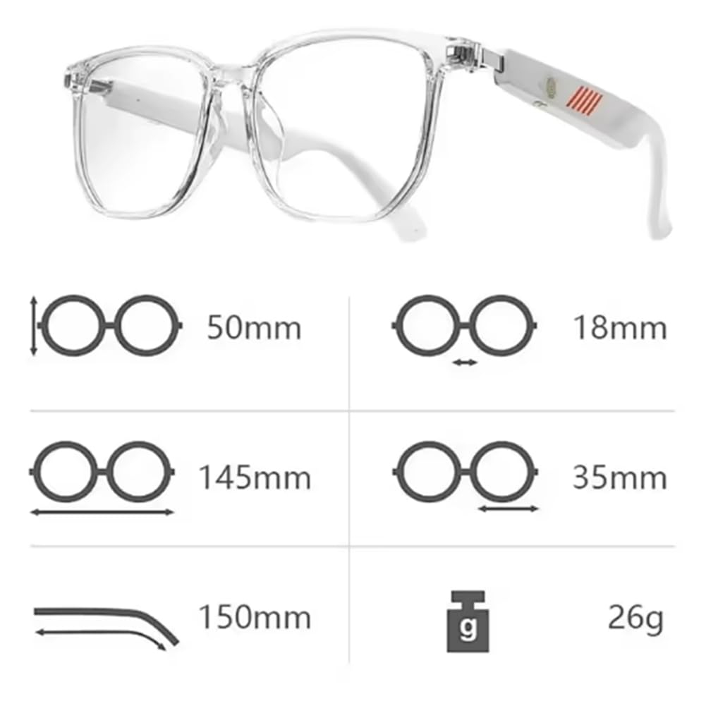 Gafas de sol inalámbricas inteligentes con Bluetooth con función de auriculares, reproducción de música y protección UV y luz azul