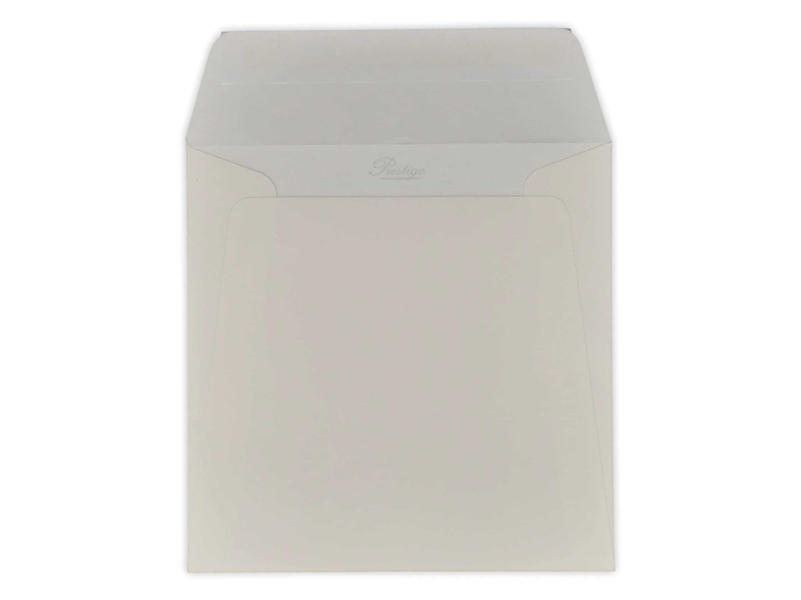 Lot de 250 Enveloppe ivoire Prestige luxe Carré pour carte 165 x 165 mm Papier épais ivoire, crème épais 120 g - Patte autocollante pour carte de vœux, noël, invitation et mariage UGEVPRR130