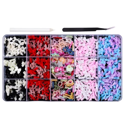 Bowknot 3D Bow Nails Art Flatback Flower Nails Art Decoration Supplies For Salons