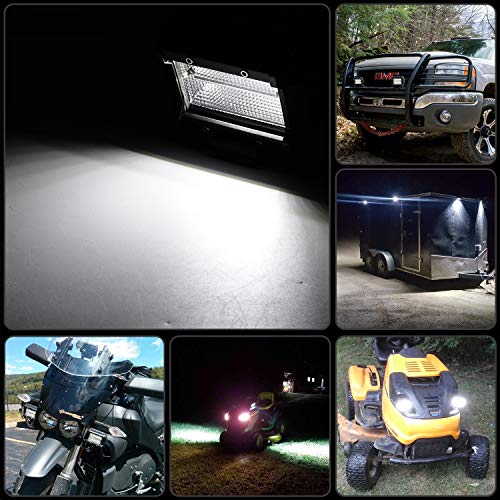 AAIWA LED Pod Lights, 4inch Off Road Lights, 2Pack 48W LED Flood Light Bar LED Work Lights Truck Driving Fog Lights Waterproof for Boat Car UTV ATV SUV - Thumbnail 4
