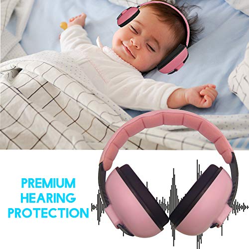 KKmoon Bebê Protetor Auditivo Earmuffs Macios para Crianças Infantil Redução de Ruído NRR 21dB Ajust