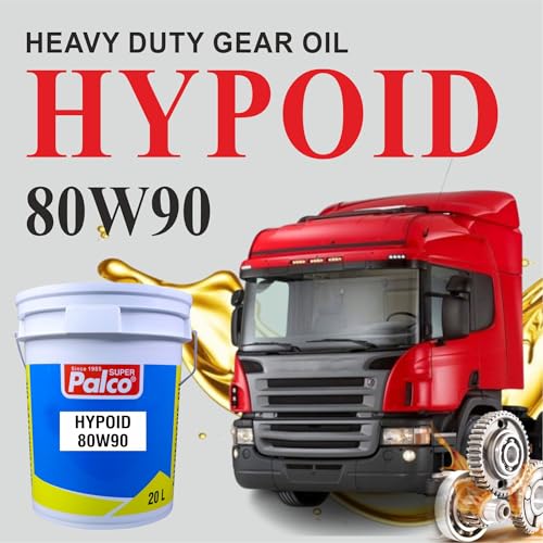 Image of PALCO Hypoid 80W90 Heavy Duty Gear Oil 20 Litre (Pack of 1), API GL-5 Gear Oil for Car and Commercial Vehicles, Manual Gearbox & Axles, High Load Protection & Smooth Shifting