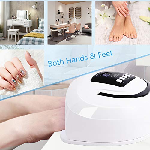 Nail Lamp, Larbois 96W Gel LED Nail Dryer for Nail Polish, for Hands & Toenail, Auto Sensor Professional Manicure Curing Lamp, 4 Timer Setting Gel Lamp for Home and Salon Use (96W)