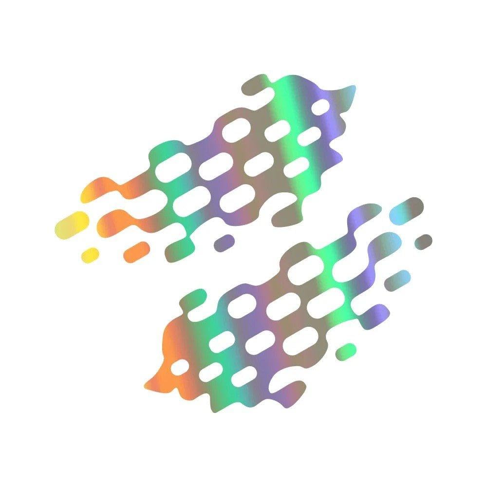Dabhuoc Colorful Laser Car Door Side Stickers Auto Decal Kit Wrap Vinyl Film Waterproof Vehicles Pvc(Colorful Laser)
