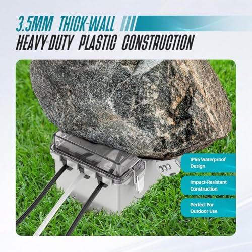 Boîte électrique imperméable IP66 extérieur 9x5x4,3 pouces pour rallonge - 7