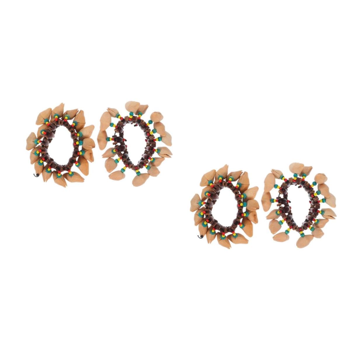 SHERCHPRY 4 pezzi Bracciale Sonagli Strumento Percussione Leggero Design e Indossare per