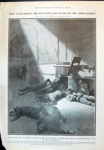 Impression Antique de Bateau de Guerre Mort des 1910 DOM Carlos Portugal de Soldats Royal Palace… Impression Antique de Bateau de Guerre Mort des 1910 DOM Carlos Portugal de Soldats Royal Palace…