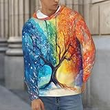 Baegopa Hoodies for Men Novelty Mens Hoodies 3D Prints Thick Men's Graphic Pullover Hooded Sweatshirts with Big Pockets