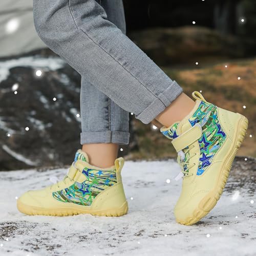 IWIHMIV Kids Winter Hiking Boots Warm Boys Non Slip Shoes Outdoor Casual Girls Winter Booties Comfortable Ankle Boots2