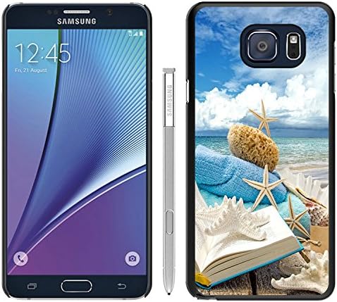 Summer Beach Book Seashells Sea Stars black for Samsung Galaxy Note 5 Phone Cover