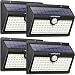 URPOWER Solar Lights, 44 LED Waterproof Motion Sensor Lights Outdoor Wireless Solar Powered Wall Light Motion Activated Auto On/Off Solar Security Lights Outdoor for Patio Deck Yard Cool White 4 Pack