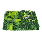 RjcdOPL Lot de 6 Panneaux Végétaux Muraux Artificiels, 40 x 60cm, Plastique, Décoration pour Jardins, Balcons, Couloirs, Arrière Plans