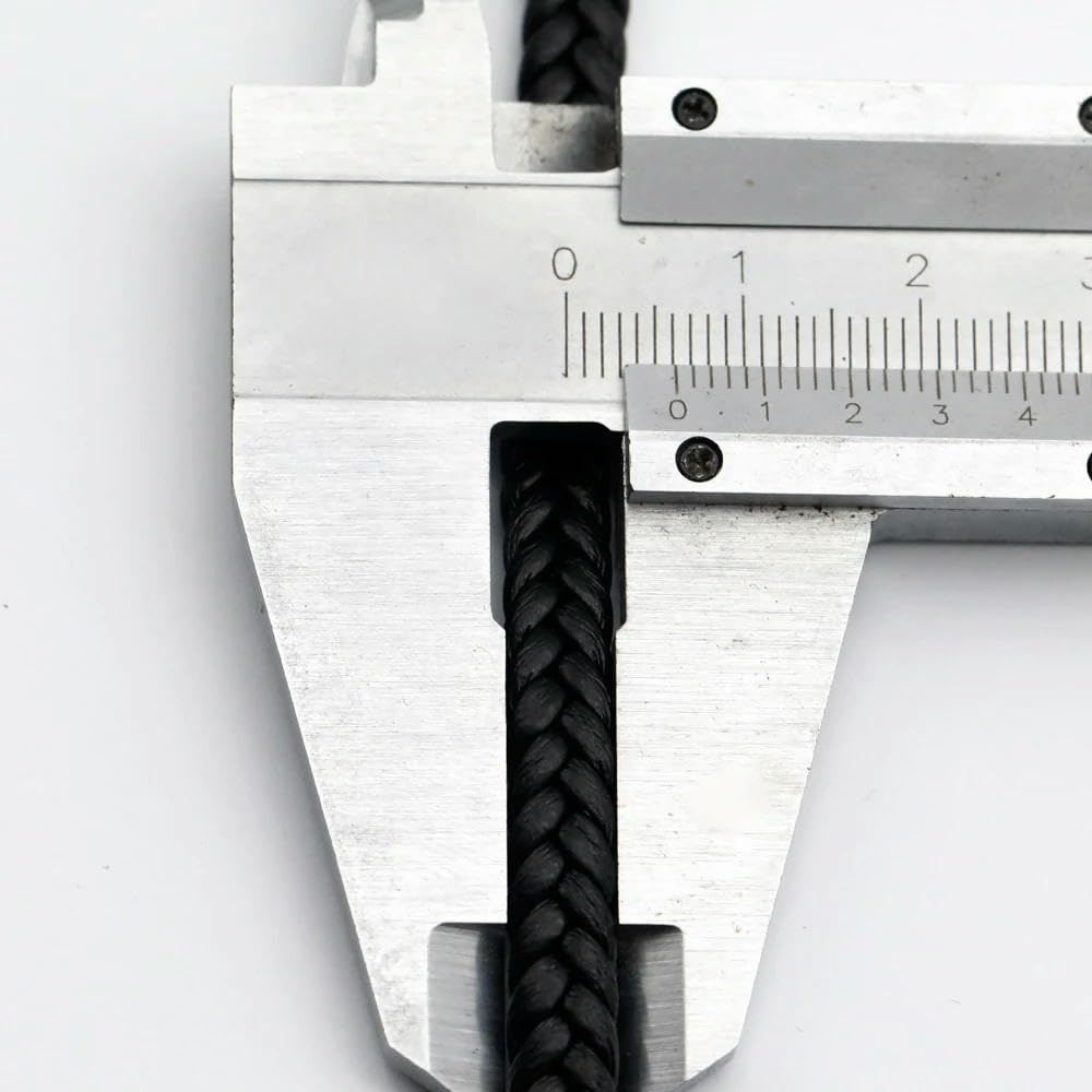Pleciony sznur skórzany, 6 mm 2 m wielokolorowy pleciony sznurek ze sztucznej skóry do tworzenia bransoletek z naszyjnikiem DIY