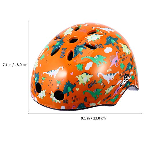 Capacete infantil de skate BESPORTBLE, capacete ajustável para crianças, ciclismo, patinete, laranja