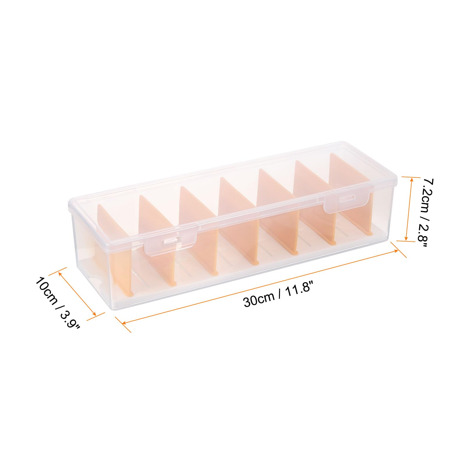 QUARKZMAN Pezzi Portacavi Scomparti, Organizzatore Cavi Scatola Di Plastica Trasparente Con Coperchio, Scatola Di Gestione Cavi Con Divisori Rimovibili Per Accessori Casa Ufficio.