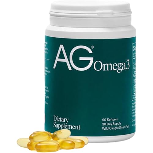 AG1 Omega 3 Fish Oil Softgels – 2000mg EPA & DHA from Wild-Caught Fish, Supports Heart, Brain & Joint Health | 90 Capsules | Athletic Greens Supplement