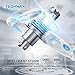 TECHMAX H4 LED Bulb, Small Design 60W 6500K Xenon White ZES Chips Extremely Bright 9003 Conversion Kit of 2 Halogen Replacement
