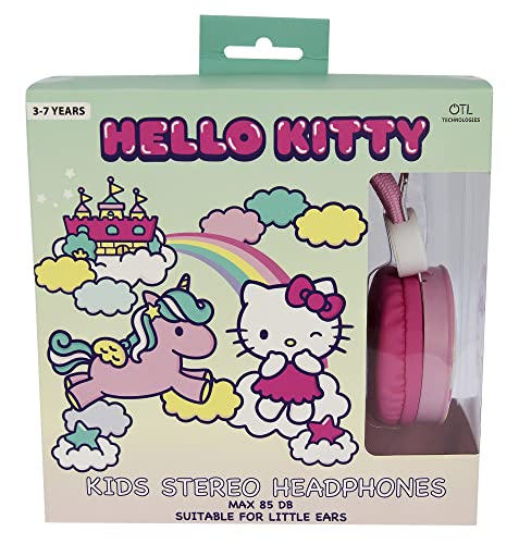 OTL Technologies Auriculares Infantiles Hello Kitty Unicornio con Cable Y Volumen Adecuado NIÑOS