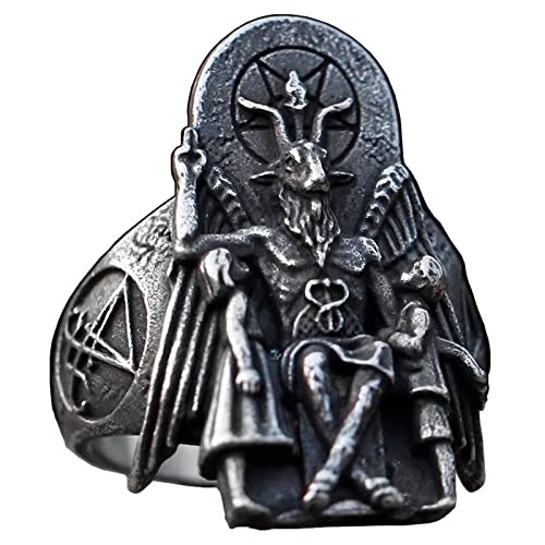 Image of Genuine Stainless Steel Ring Jewelry for Men Fashion Punk Biker Skull Rings