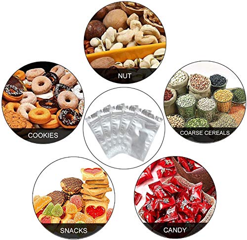 100st Mylar zakken voor voedselopslag Metallic Mylar folie verzegelbare zakken Ziplock verpakkingstas Platte warmte verzegelende zakken voor lange termijn voedsel Collectibles (Size : 10x15cm) - Image 7