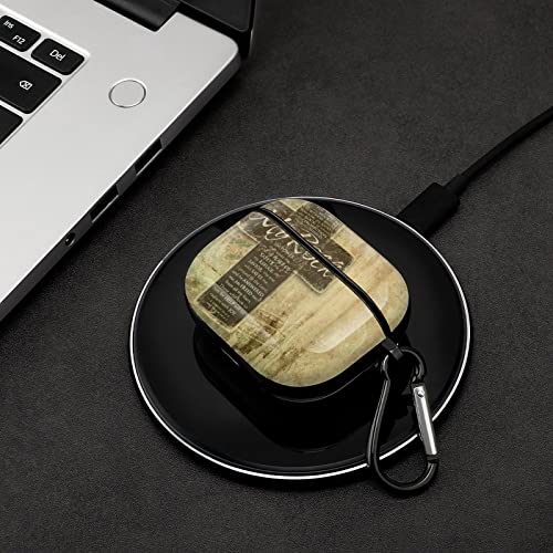 Youtary Compatible With Airpods 3 Case Cover 2021 With Keychain Christian Religious Bible Verse The Lord Is My Rock Pattern, Apple Airpod Headphone Cover Unisex Shockproof Protective Wireless Charging #TOP3