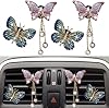 Bling Butterfly Air Vent Clips, Crystal Butterfly Car Decoration - 4 Pcs Pandent Car Air Fresheners Vent Clip Diffusers #2