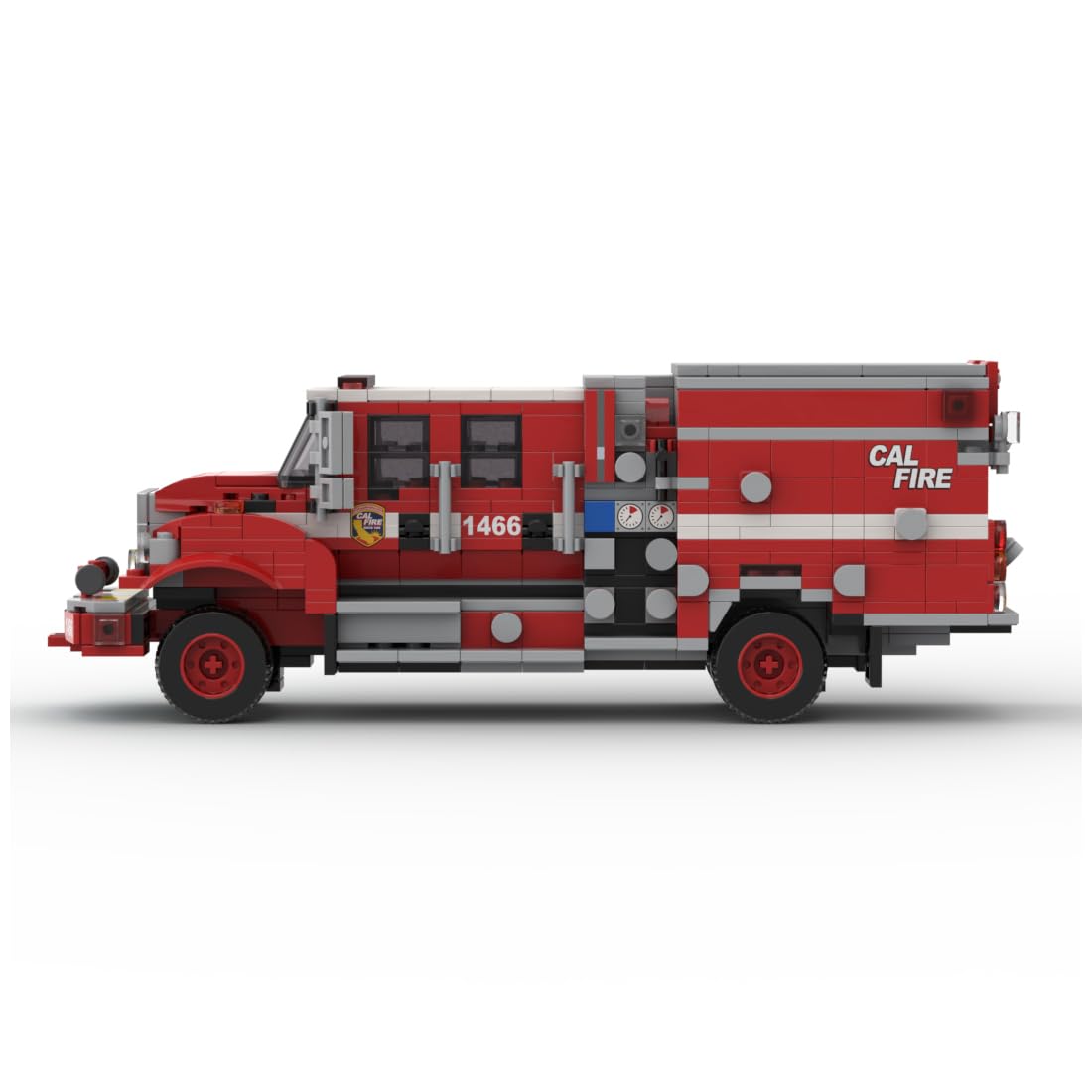 Feuerwehrauto LKW Klemmbausteine 767 Teile Waldbrand Feuerwehrwagen Bausteine, City Feuerwehr Auto Fire Fahrzeuge Bauklötze Geschenke für Erwachsene 16+- Entworfen von Silver Ridge