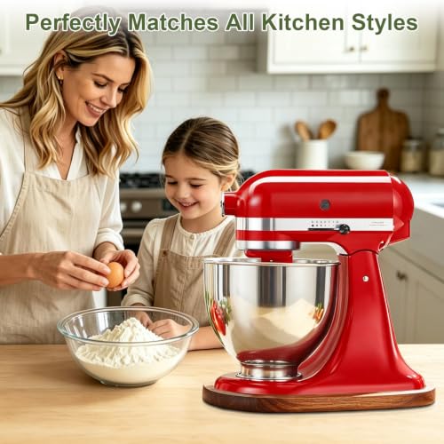 Mixer Slider Mat for KitchenAid 4.5-5 Qt Tilt Head Stand Mixer, Pine Wood - image 7