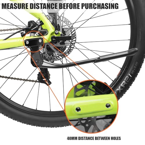 Image of BV Bike Kickstand - Mountain Bike Kick Stand for 24-29 inch Bicycles - Adjustable Length, Non-Slip Sole, Aluminum Alloy Material - Black Bicycle Kickstand