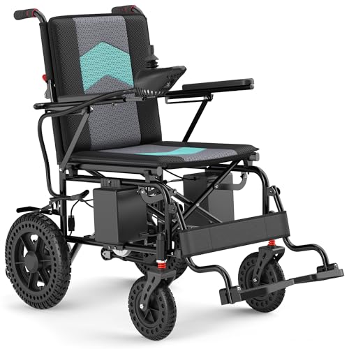 Foldable Electric Wheelchair for Adults, Lightweigh Electric Wheelchair, Dual Motors