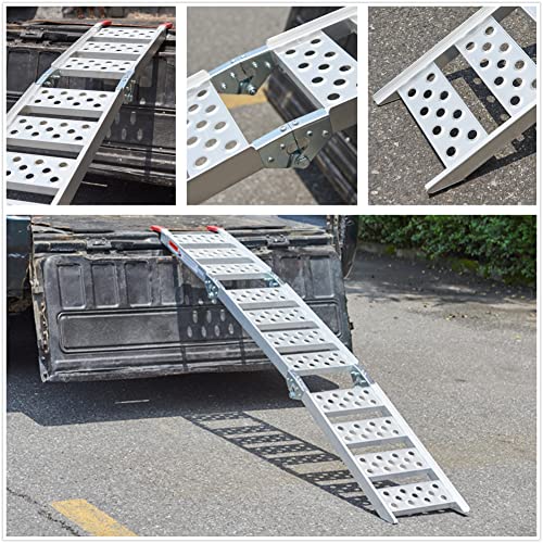 Kolo Tri-Fold Motorcycle Truck Ramp 78.3" L X 12" W, 600 Lbs Capacity, Lightweight Portable Ramps Easy To Carry And Store, 6.5 Ft Used For Loading Motorcycles, Atvs, Dirt Bike, Bike #TOP1
