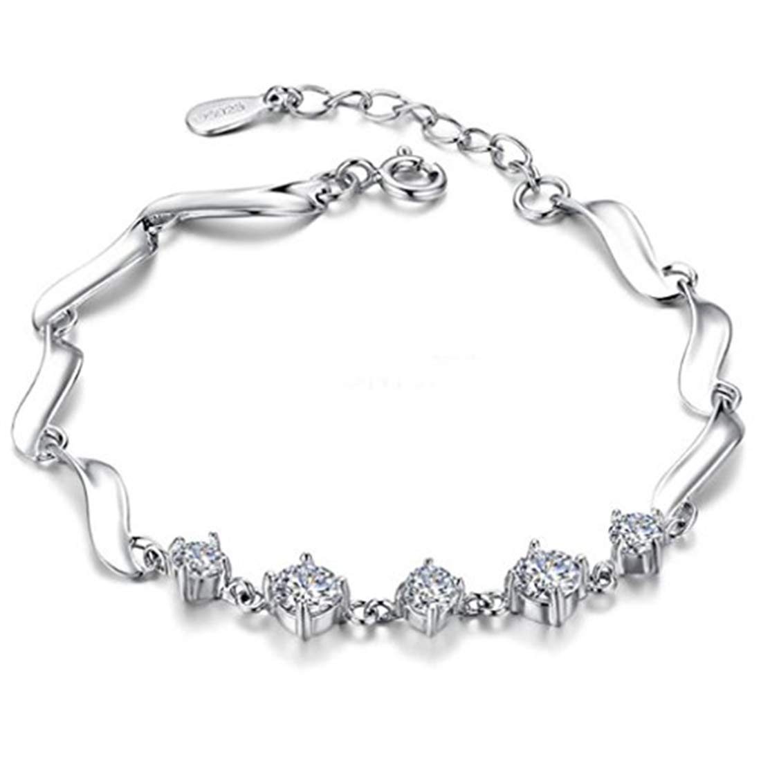 See full amazon price history chart for Peora Austrian Crystal Studded Sterling Silver Plated Link Chain Adjustable Bracelet for Women Girls Stylish Peora Austrian Crystal Studded Sterling Silver Plated Link Chain Adjustable Bracelet for Women Girls Stylish (B07PSFT8Y4) Amazon Price History, Amazon Price Tracker