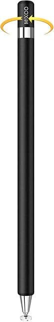 Mixoo Stylus Pen for Touch Screens, Rotatable Universal Touch Tablet Pen iPad Pencil Stylus for iPhone/iPad Pro/Mini/Air/Android/Microsoft Surface/Smartphones and Other Tablet Devices, Black