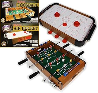 Matty's Toy Stop Deluxe Wooden Mini Table Top Air Hockey (Extra Pucks)
