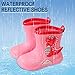 Egmy Children Cute Cartoon Fashion Waterproof And Non Slip Rain Boots Rain Boots Soft Bottom Fashion Rain Boots
