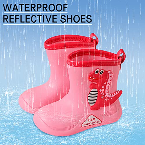 sfdgfhyf Kids Baby Cartoon Animals Children Cute Cartoon Fashion Non Slip Rain Boots Rain Boots Soft (Pink, 13 Little Child)2