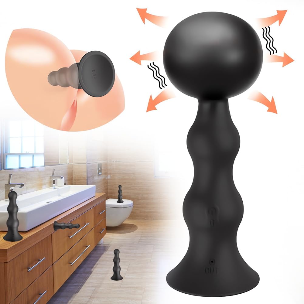 SXOVO Vibratore anale Butt Plug gonfiabile 10 modalità di vibrazione con telecomando Palle anali in silicone Masturbazione stimolazione della prostata Giocattolo sessuale per uomini donne coppie