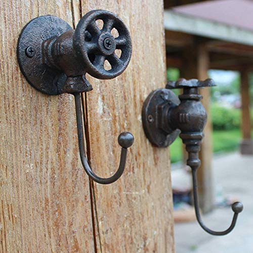 Accroche murale vanne d'eau en fonte pour optimiser le rangement et décorer vos murs