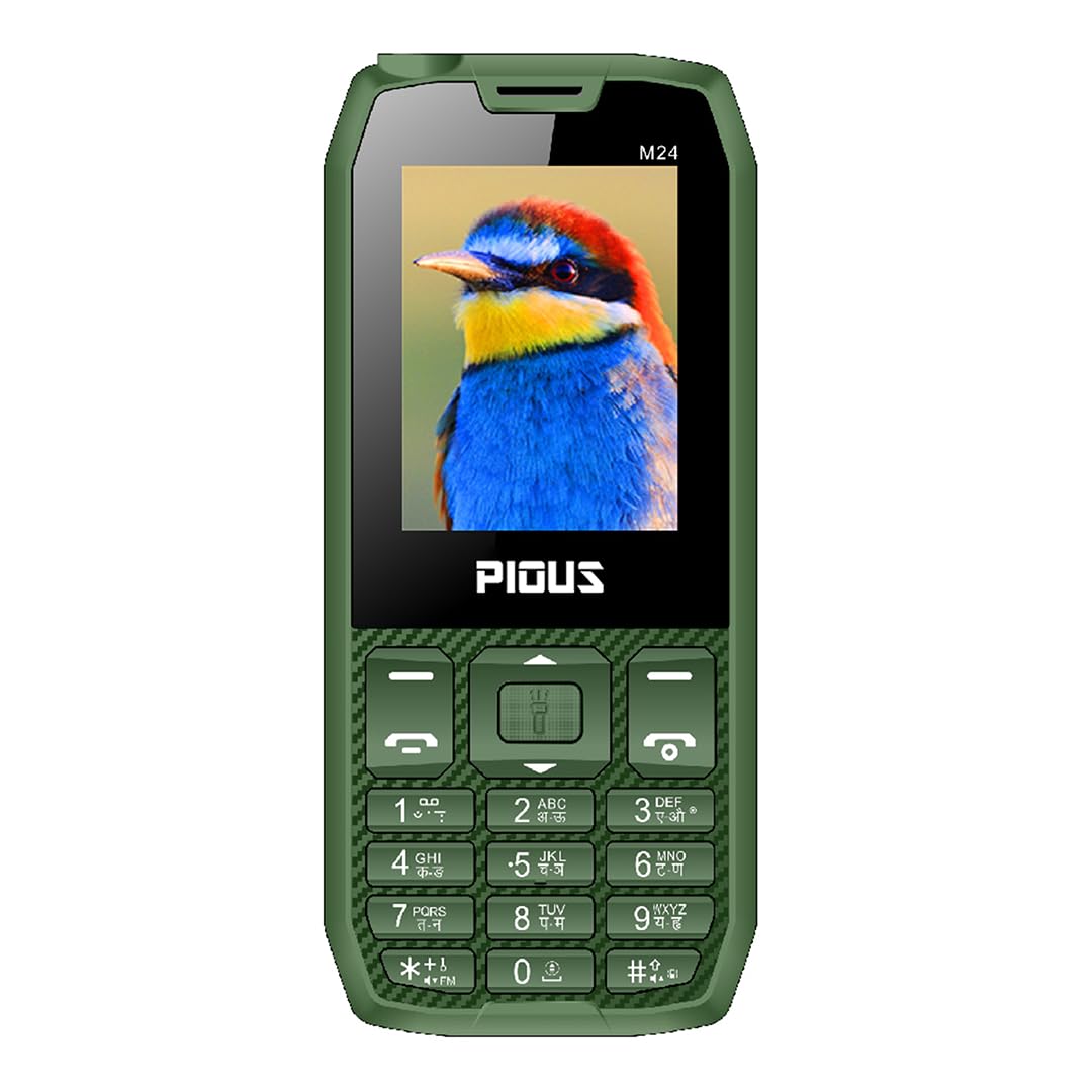 Pious M24 Dual Sim Mobile Phone (2.4 inch Display, Wireless FM Radio, 3000 mAh Battery, Made in India, Green) (B0CTQ9KPJX) Amazon Price History, Amazon Price Tracker