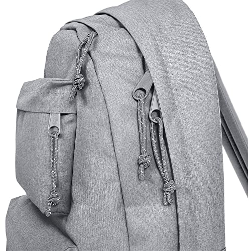 Image of EASTPAK Padded Double - 24L Squared Backpack with Dual Front Pockets, 13 inch Laptop Sleeve, Bottle Holder & Padded Straps, Sunday Grey