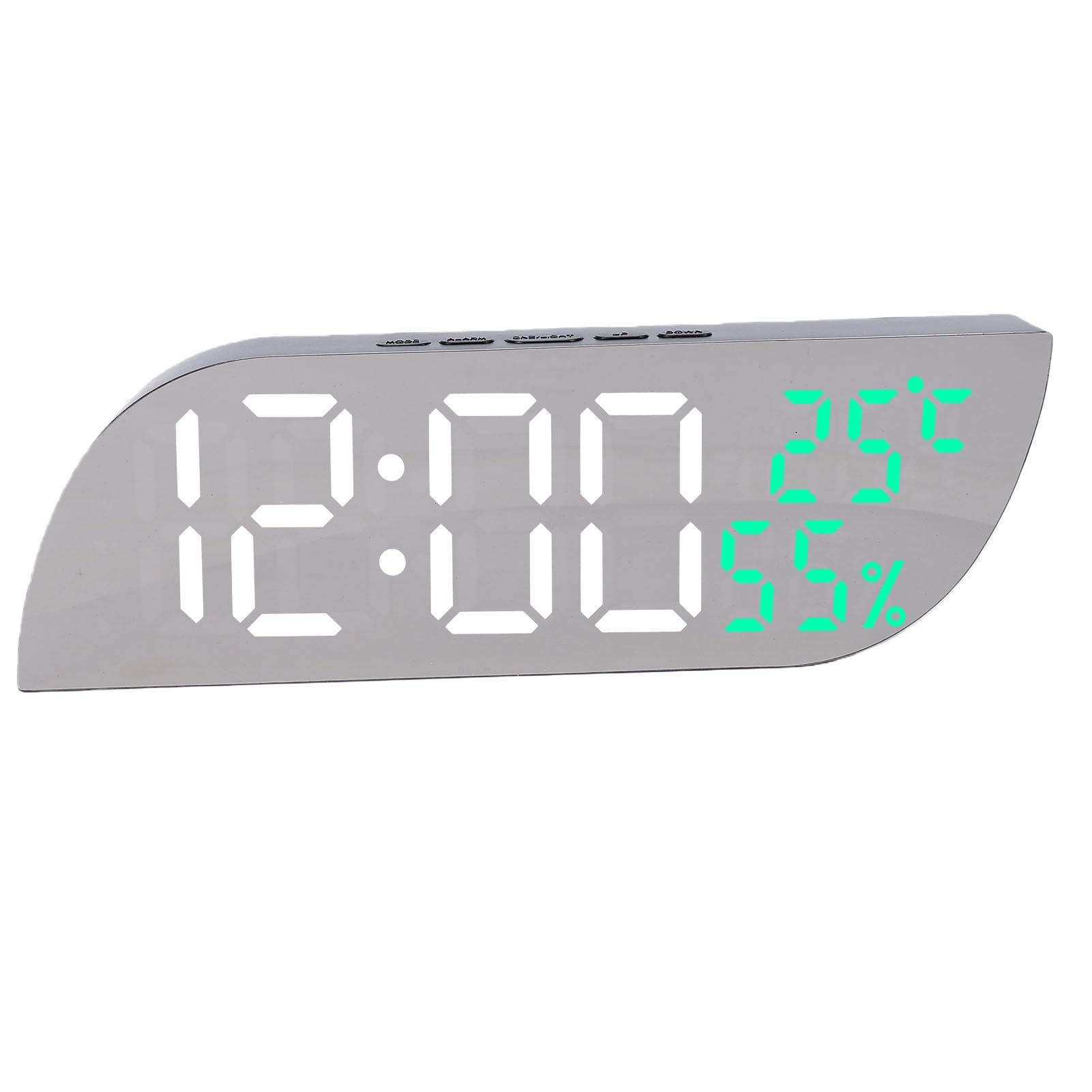 Réveil numérique avec fonction snooze et grand écran miroir pour votre salon