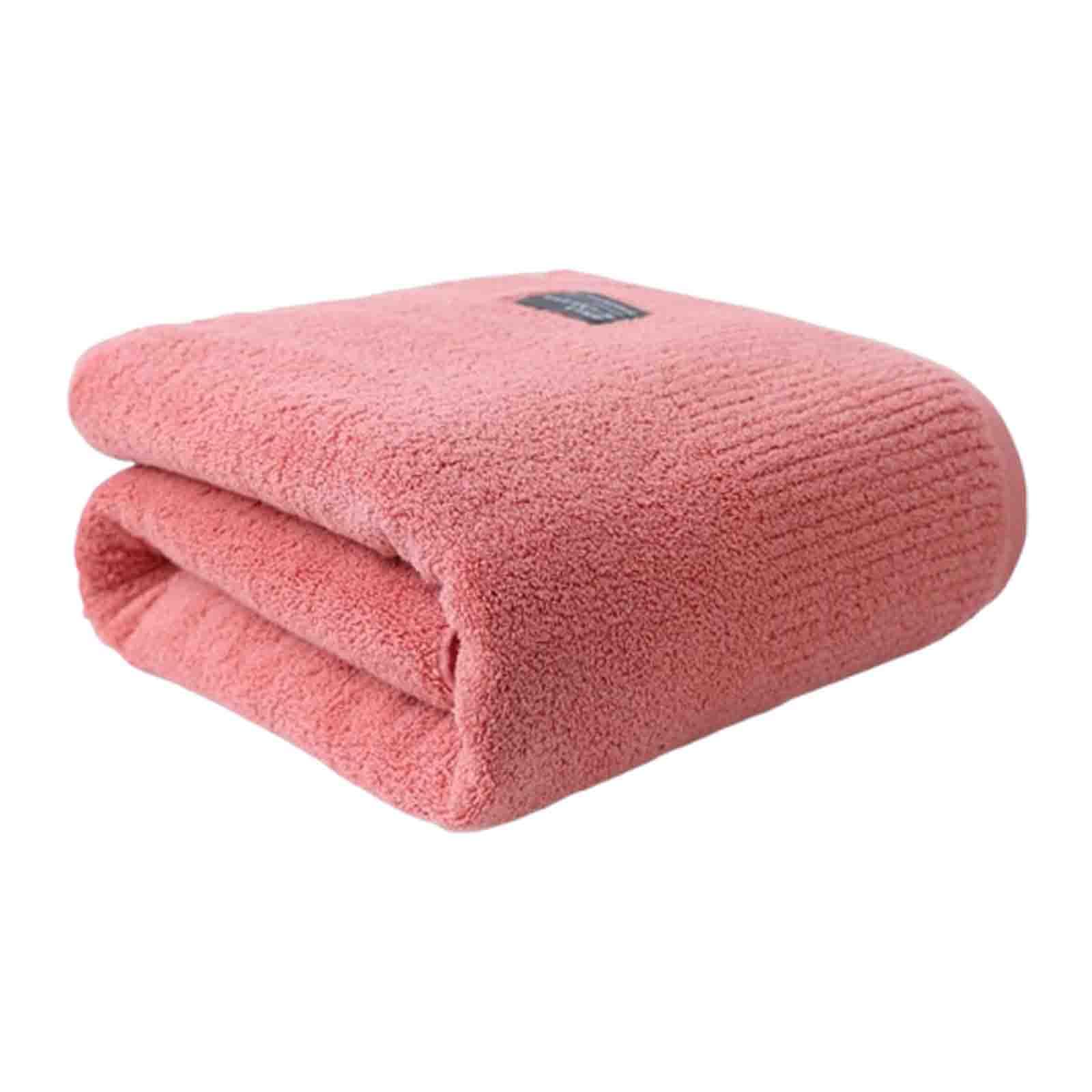 JUSHZ Mikrofaser Badetuch Strandtuch Duschtücher Badetücher Beach Towel Badehandtuch Strandtücher Strandhandtuch Handtücher Frottee Struktur Herren Gekämmte Baumwolle Weich Saugfähig (pink,180x90cm)
