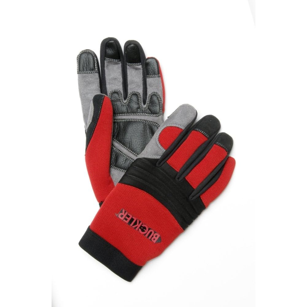 Buckler Handguardz Protective Gloves HG1 (Large) Red/Grey