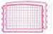 IRIS 24'' Pet Playpen 2 Panel Add-On, Pink