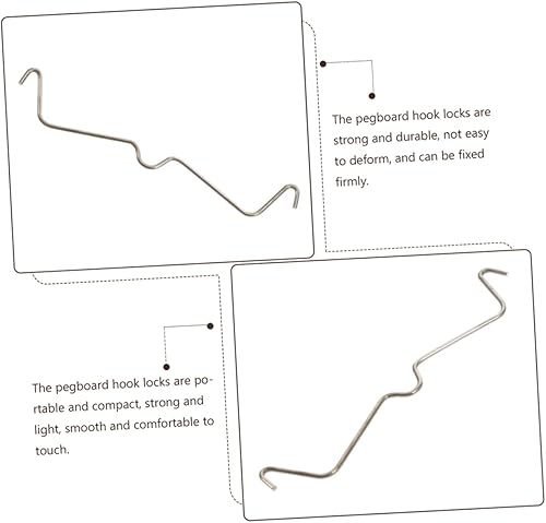 Miniatura 3 de DOITOOL 50 piezas de hebilla de fijación para tablero perforado, ganchos de acero inoxidable, ganchos de metal, soportes de metal, retenedores de