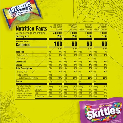 Wrigley'S Life Savers Gummies & Skittles Original & Wild Berry Halloween Variety Bag thumb #7