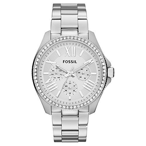 Fossil Damenuhr Cecile Multifunktion, Edelstahl mit 40 mm Gehäusegröße