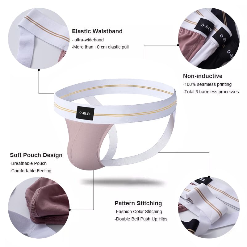 Mens Jock Strap Underwear Briefs Athletic Supporter, Sexy Jock Straps For Men Lingerie With Pouch Thongs4