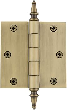 Nostalgic Warehouse Steeple Tip Residential Door Hinge with Square Corners
